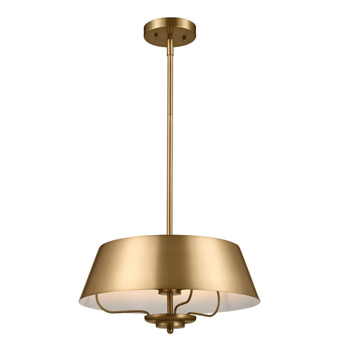 Kichler Pendant/Semi Flush 3Lt Brushed Natural Brass 3 Light