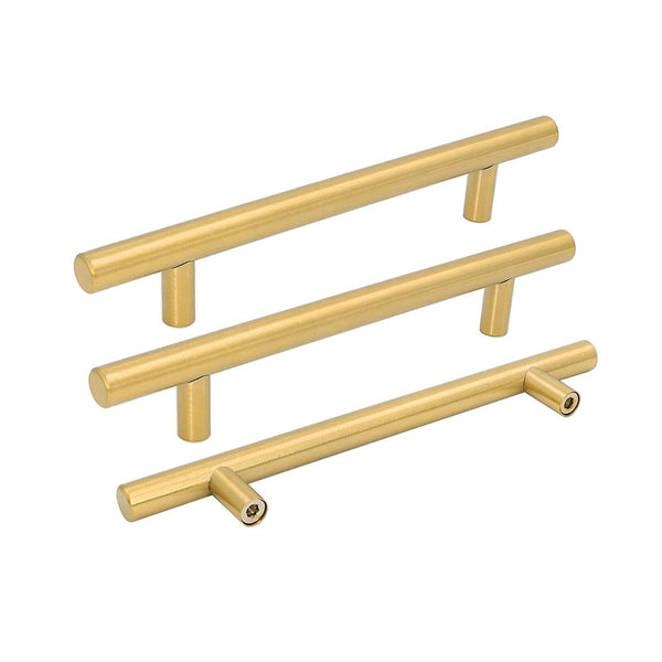 goldenwarm 45 Pack Gold Cabinet Handles Brushed Brass Cabinet Pulls Gold Draw...