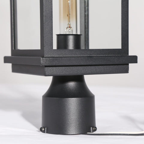 classy leaves Outdoor Post Lights, Black Farmhouse Lamp Post Light Fixture, W...