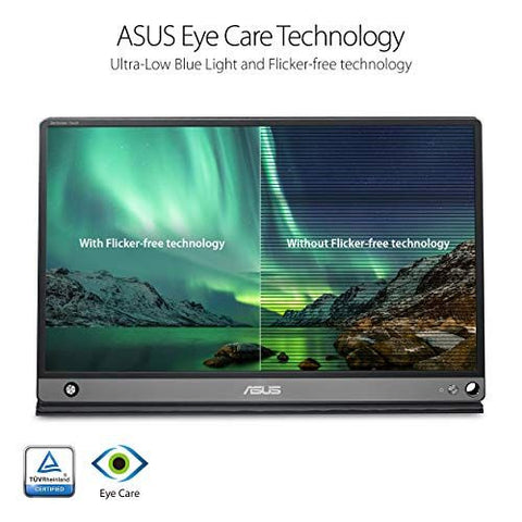 ASUS ZenScreen Touch Screen 15.6” 1080P Portable 9" x 14.2" x 0.4", Dark Gray