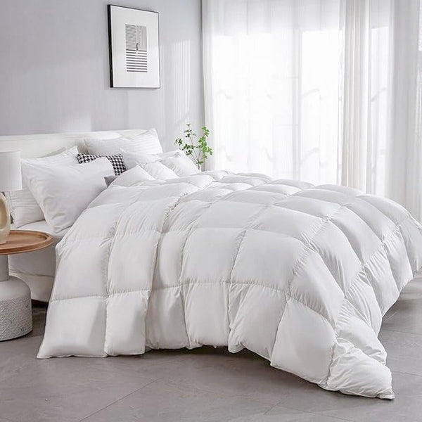 Luxury Oversized Queen Size Down Feather Fibers Comforter, Fluffy Feather Duv...