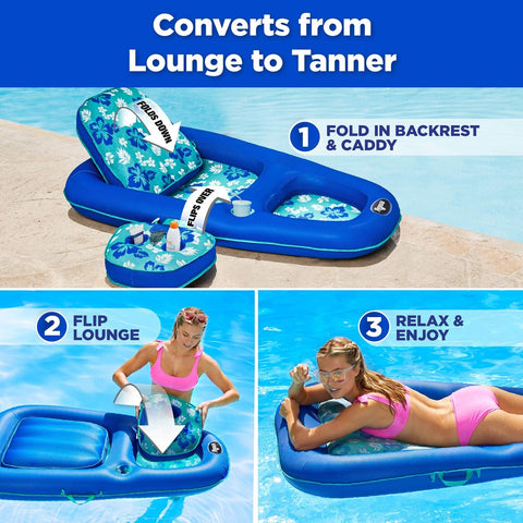 Aqua Campania Ultimate 2-in-1 Pool Float Lounge &#8211; Extra Large &#8211; Infl