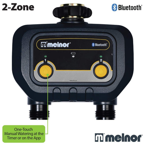 Melnor 65183AMZ Bluetooth Hose Timer, 2-Zone Programmable Watering Timer, Qui...