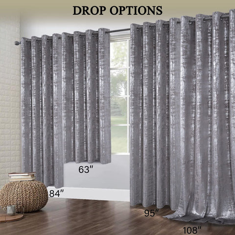 always4u Champagne Soft Velvet Curtains 84 Inch Length Luxury Bedroom Curtain...