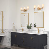 classy leaves Bathroom Light Fixtures, 3-Light Gold Vanity Lights, Modern Bat...