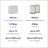 NETGEAR Orbi Whole Home Tri-Band Mesh WiFi 6 System (RBK762S) &#8211; Router Wit