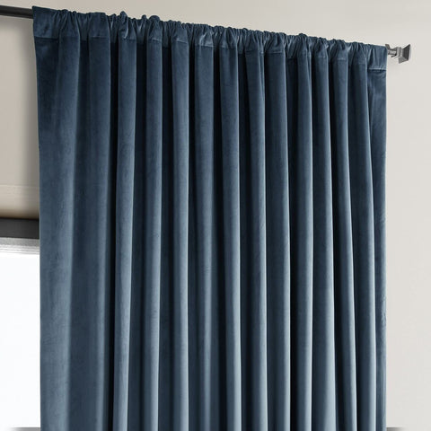 HPD Half Price Drapes Heritage Plush Velvet Curtains 96 Inches Long Room Dark...