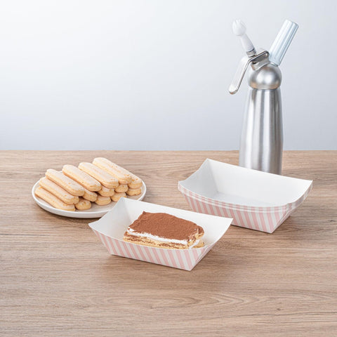 Restaurantware Bio Tek 1 Pound Food Boats 200 Disposable Paper Food Trays - H...