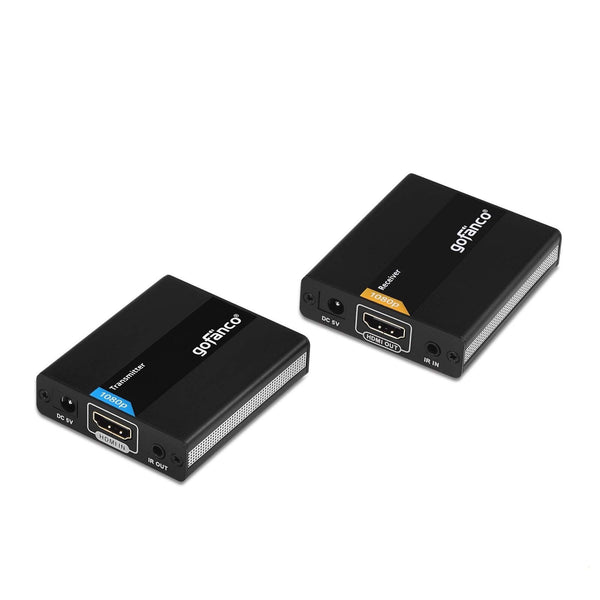 gofanco HDMI Extender Over Ethernet Cat6 - Up to 394ft (120m) - Lossless Low ...