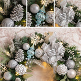 Valery Madelyn 30 Inch Pre-Lit Christmas Wreath for Front Door with Lights, L...