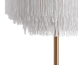 JONATHAN Y JYL9045A Coco 27.5" Fringed/Metal LED Table Lamp 27.5 in, Gold