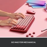 Logitech POP Mechanical Wireless Keyboard with Customizable Emoji Keys, Durab...