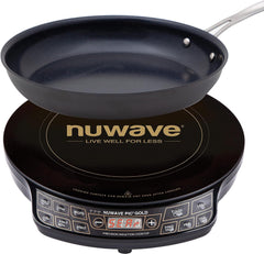 Nuwave Gold Precision Induction Cooktop, Portable, Powerful Large 8” WithPan