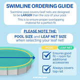 SWIMLINE HYDROTOOLS Leaf Net Heavy Duty Winter Leaf Net Pool Cover for Above ...