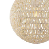 JONATHAN Y JYL6503B Luna 15.75" 1-Light Bohemian Modern Woven 15.75 in, Cream