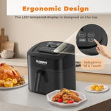 Nuwave Brio 10-in-1 Air Fryer 7.25Qt with Patented Linear 7.25QT Brio, Black