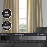 HPD HALF PRICE DRAPES French Linen Curtains 96 Inches Long Room Darkening Cur...