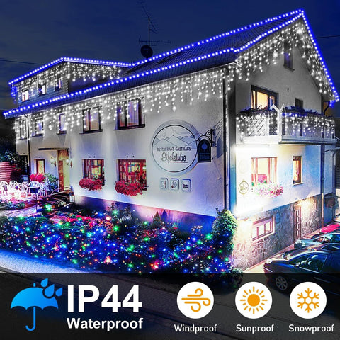 Christmas Lights Outdoor, 164FT 1600 LED Ice Lights for Outside with 320 Drop...