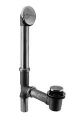 Westbrass 14" 17 Gauge Brass Tip-Toe Drain Bath Waste and Overflow with 2-Hol...