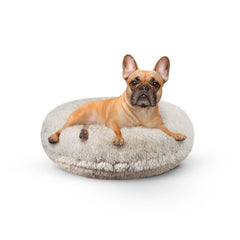 Bessie and Barnie Bagel Donut Dog Bed - Extra Plush Faux Fur - Circle/Donut D...