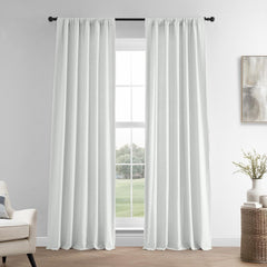 HPD Half Price Drapes French Linen Curtains 108 Inches Long Room Darkening Cu...