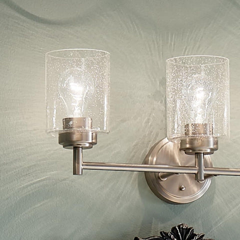 Kichler Winslow 21.5" Vanity Light in Brushed Nickel, 3-Light Transitional Ba...