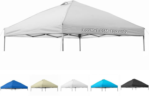 10x10 Canopy Replacement Top Cover,Pop Up Canopy Tent Top with Air Vent Ropes...