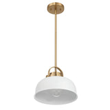 Arte - Industrial Metal 2-Tone Ceiling Light, White and Gold