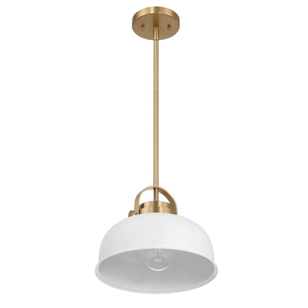 Arte - Industrial Metal 2-Tone Ceiling Light, White and Gold