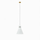 Modway Starlight 1-Light Pendant Light in White Satin Brass 15.5 x 15.5 x 72