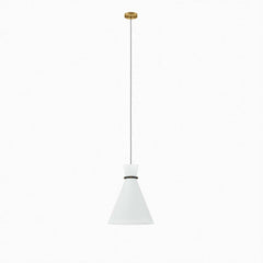 Modway Starlight 1-Light Pendant Light in White Satin Brass 15.5 x 15.5 x 72