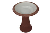 Exaco FM-220 Indoor Outdoor Garden Fiber Clay Scroll Vine Bird Bath Bowl Trim...