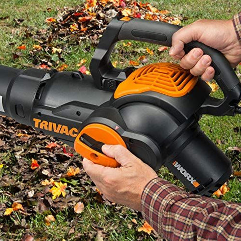 WORX 12 Amp TRIVAC 3-in-1 Electric Leaf Blower/Mulcher/Yard Black and Orange