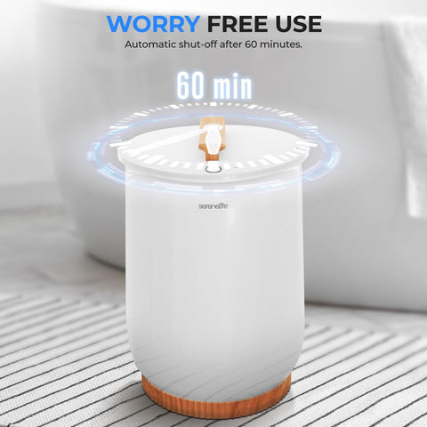 SereneLife Bucket Towel Warmers, White Large Towel Warmer for Spa and Bathroo...