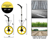 AdirPro Digital Distance Measuring Wheel - Large Digital LCD Display - 12 Com...