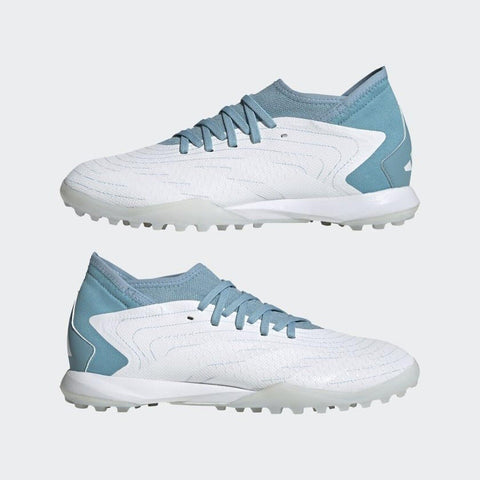 adidas Unisex Predator Accuracy.3 Turf Soccer Shoe 9.5 Wht/Wht/Preblu