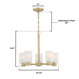 Westinghouse Lighting 6127000 Sylvestre Transitional Five Champagne Brass