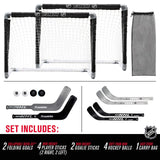 Franklin Sports NHL Kids Mini Hockey Goal Set - (2) Mini + Knee Hockey Goals,...