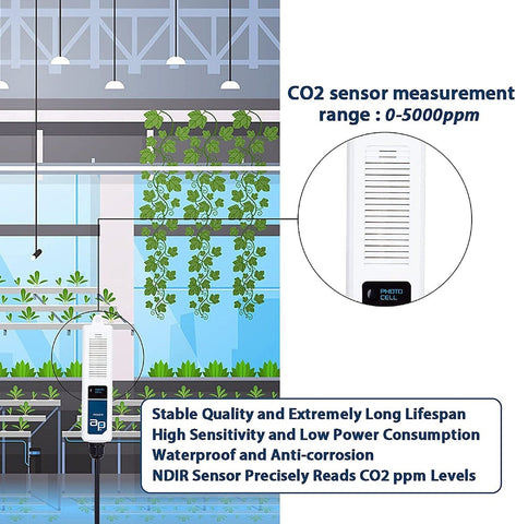 Autopilot APC8200 Hydroponics CO2 Monitor and Controller with 15-Inch Remote ...