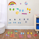 Really Good Stuff Rainbow Sensory Path Decals for Floor & Wall - Deluxe Senso...