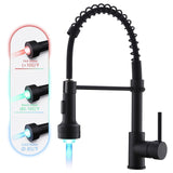 GIMILI Black Kitchen Faucet with Sprayer Modern Single Handle Pull Down Spray...