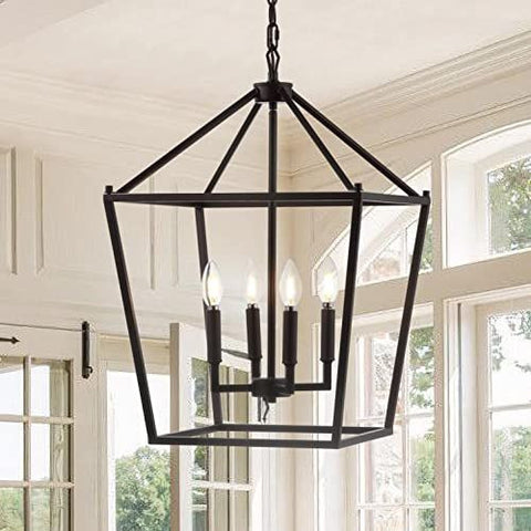 JONATHAN Y JYL7437A Pagoda Lantern Dimmable Adjustable 16", Oil-Rubbed Bronze