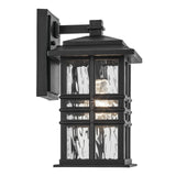 KICHLER Beacon Square 12" 1-Light Outdoor Wall Light with Clear Hammered Glas...