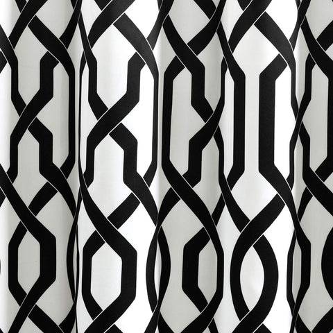 Lush Decor Edward Trellis Curtains Light Filtering Window Panel Set for Livin...