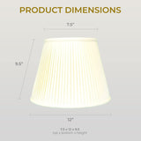 Royal Designs, Inc. Deep Empire Side Pleated Basic Lamp Shade, 7.5 x 12 x 9.5...