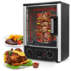 Nutrichef Vertical Countertop Oven with Rotisserie, Bake, Broil, & 1500W