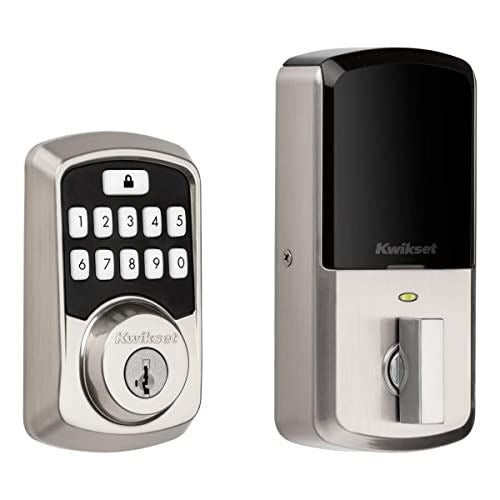 Kwikset 99420-001 Aura Bluetooth Programmable Keypad Door Lock Satin Nickel