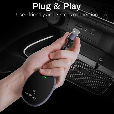 Wireless Carplay Adapter, Upgrade Plug & Play Adapter for Easy Use & Low Late...