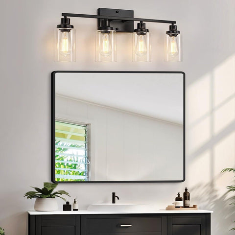 26" Bathroom Vanity Light Fixtures Over Mirror,Black Bathroom Light Fixtures ...