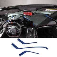 TOYCIDFG Car Dashboard Side Frame Cover Trim Strips for C8 Corvette Stingray ...